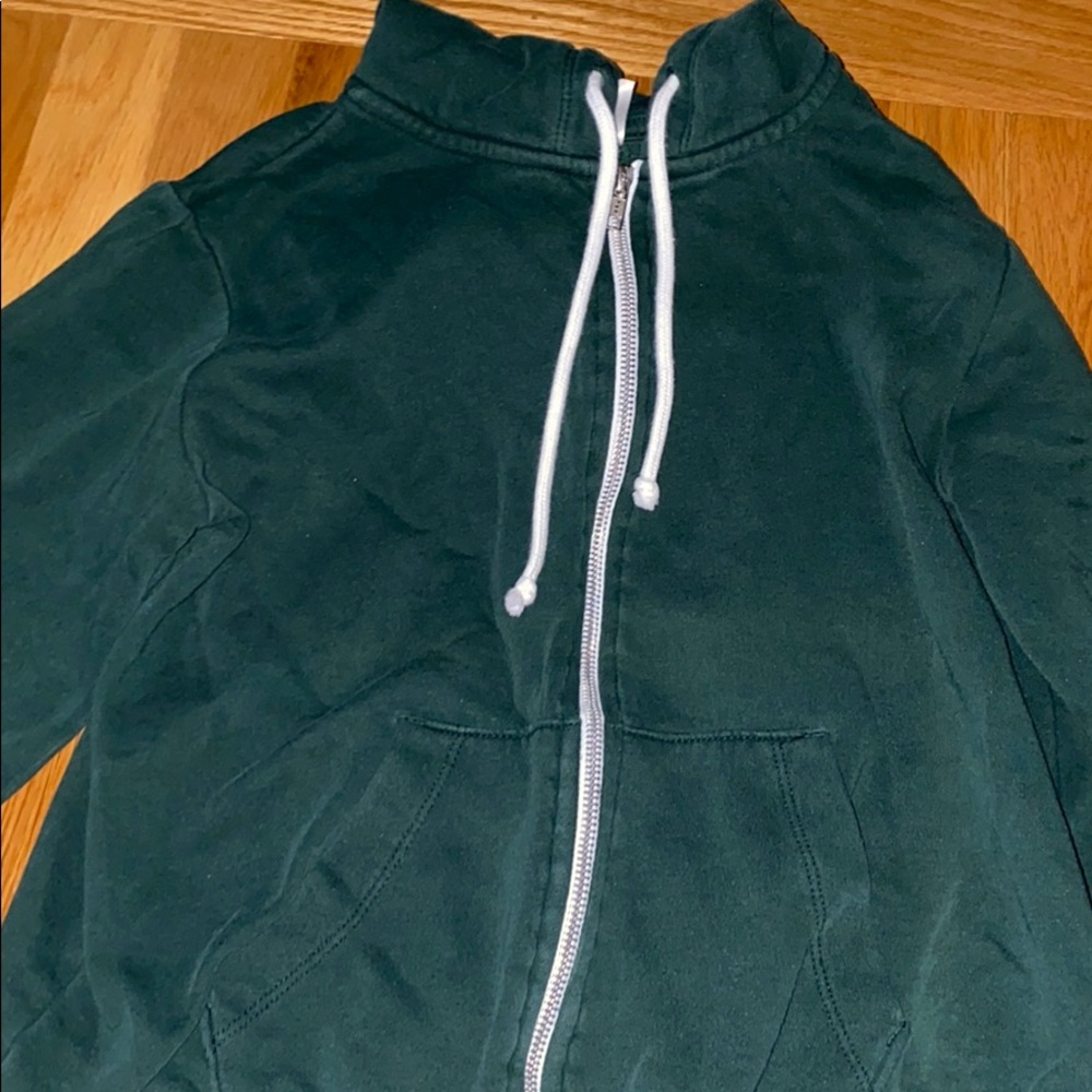 H&M Green Zip Up Hoodie